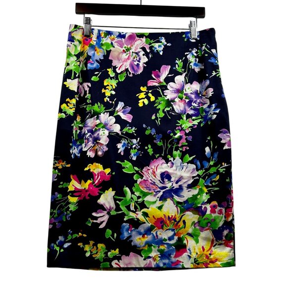 Lauren Ralph Lauren Romantic Floral Summer Staple Pencil Skirt - Size 8 - Picture 2 of 8